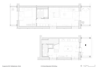 Duplex de 2,5 pièces, rez-de-chaussée d'une maison de village