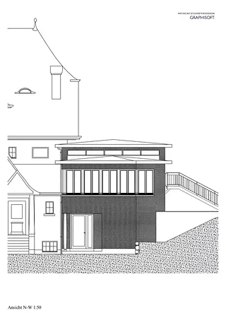 Strassenansicht Anbau 1:50