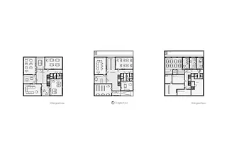 Plans 1er étage, rez-de-chaussée, sous-sol