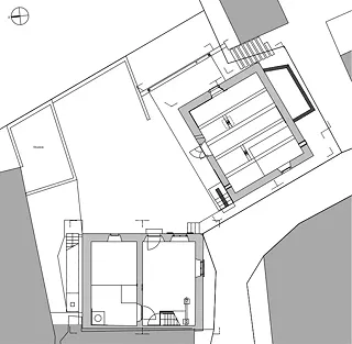 Situation et sous-sols d'ancien maison d'habitation et étable