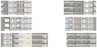 Wohnungsschnitte einer ausgewählten Wohnung