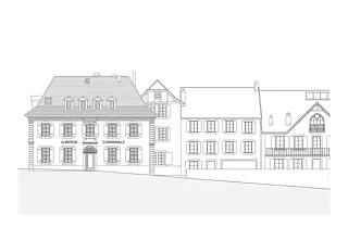 Der Auberge communale: Fassade