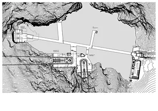 Coupe transversale du sommet de la montagne à 3820 mètres au-dessus du niveau de la mer