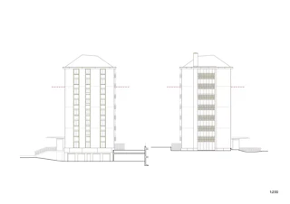 Fassade Seite Parking