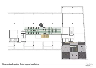 Galerie / Zwischengeschoss in Farbe