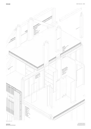 Studentenwohnen Detailaxonometrie 1/20