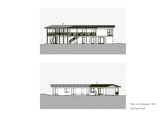 West- und Ostfassade 1:200