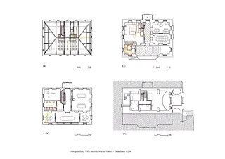 Plans de la villa Merian