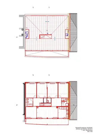 Aufstockung Wohnbau Sécheron Grundrisse 7.OG - Dachterrasse