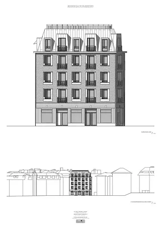 Nordfassade / Fassadenabwicklung Nord