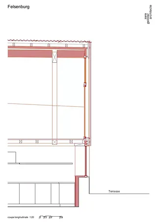 Coupe détail longitudinale