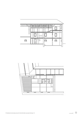 Coupe et plan du 2eme étage