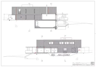 Fassade Nord-Süd villa A (Concept Consult Architectes)