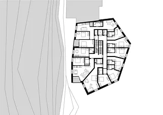 Grundriss OG1 (Hotelzimmer) 1:200