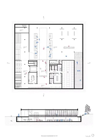 À Ciel Ouvert, Rez de chaussée, Plan 1:100