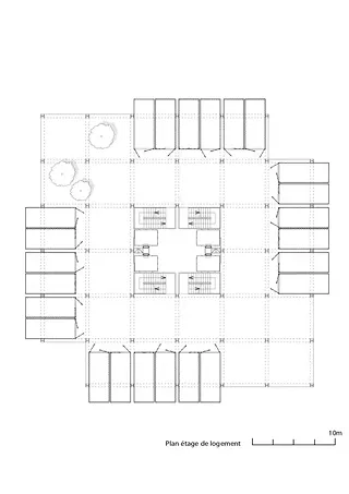 Exemple d'un plan d'étage de logements