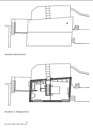 Grundrisse 2. OG + Dachaufsicht