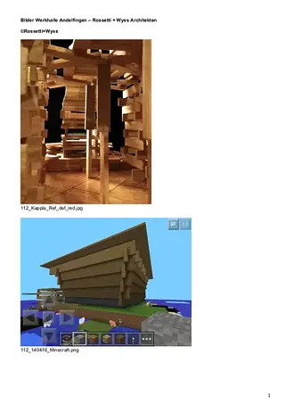 Referenz 'Holzklötzchen', Entwicklung 'Minecraft'