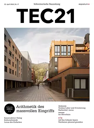 Publikation Tec21 Nr.17 2016