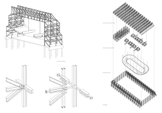Axonometrien Tragwerk