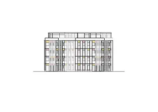 Nordwestfassade, Haus A