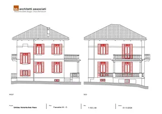 Façade ouest et façade sud