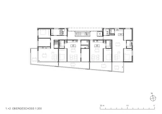 1. + 2. Obergeschoss 1:200