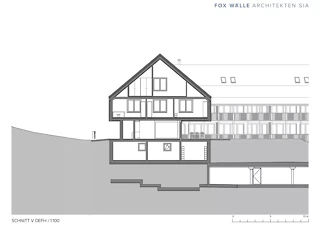 Längsschnitt Doppeleinfamilienhaus