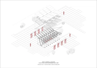 Axonométrie Structure «Smetterling» – Boeckle Summermatter