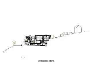 Coupe de la maison sur le versant