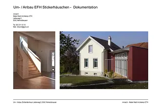 Um- /Anbau EFH Stickerhäuschen - Dokumentation