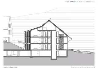Schnitt Mehrfamilienhaus