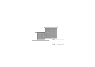 Elévation nord-est - Bâtiment de stockage