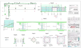 Détails du gros œuvre du hall au niveau du socle