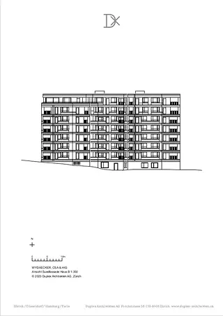 Vue de la façade sud du bâtiment B