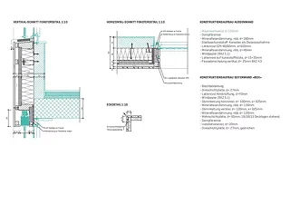 Detailschnitt Konstruktionsaufbau