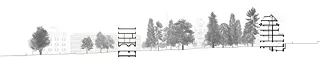 Schnitt durch den Park