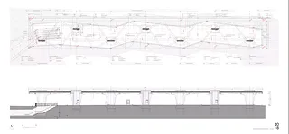 Plan et coupe longitudinale