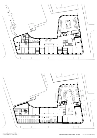 Erd- und Hofgeschoss M 1:300