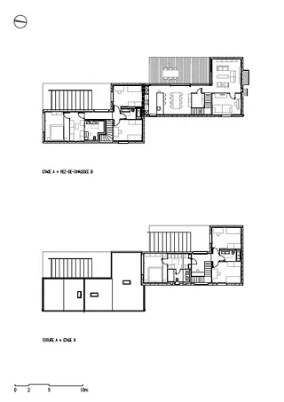 Rez-de-chaussée, étages et toiture