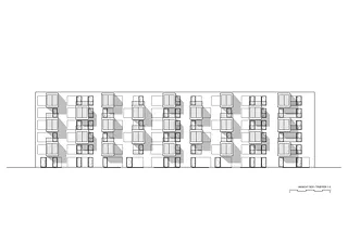 Elevation sud escalier 1-3