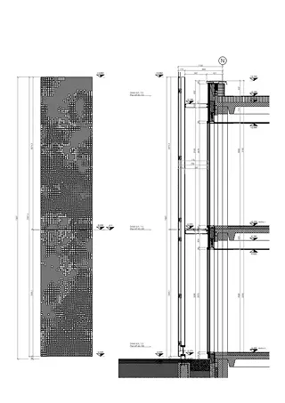 Détail façade perforée