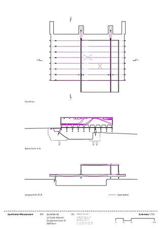 Sporthallen Weissenstein Tragwerk Schemata