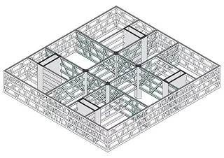 Axonometrie Struktur 1:200 © Oliver Vogler, 2012