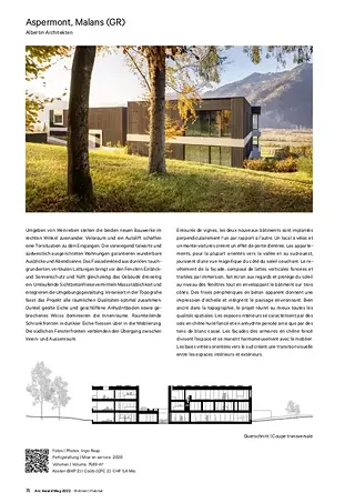 Le projet dans l'Arc Award Mag 2022