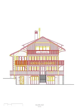 Façade sud - travaux