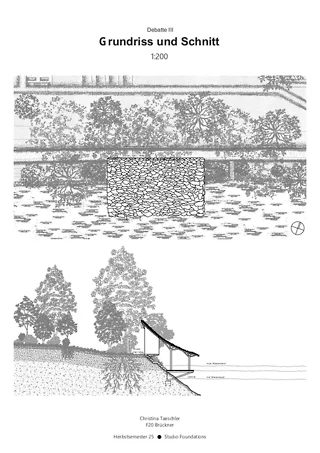 Buvette, Grundriss und Schnitt, Atelier Brückner, Christina Täschler