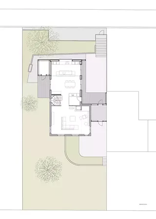Rez-de-chaussée avec un environnement