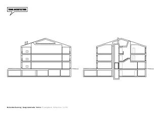 La longue maison: Coupes 1:200