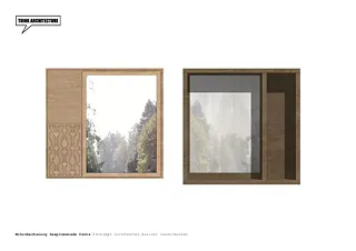 Konzept Lochfenster Ansicht Innen/Aussen